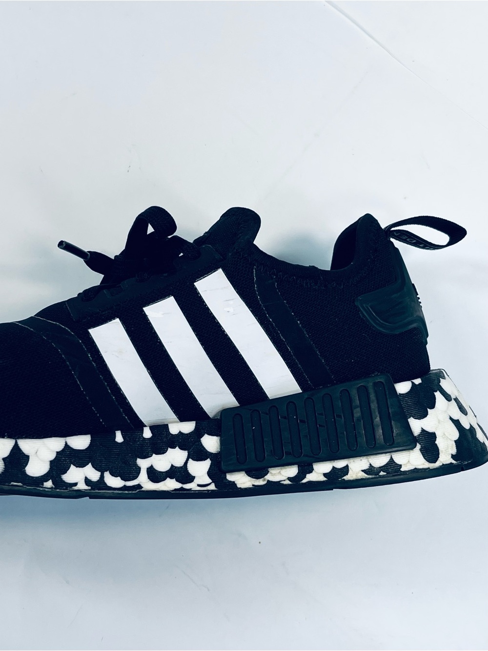 Adidas Youth NMD R 1 Running Shoes #GW9594 Black White Speckled Boys:6 Sneakers - Picture 9 of 15